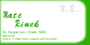 mate rimek business card